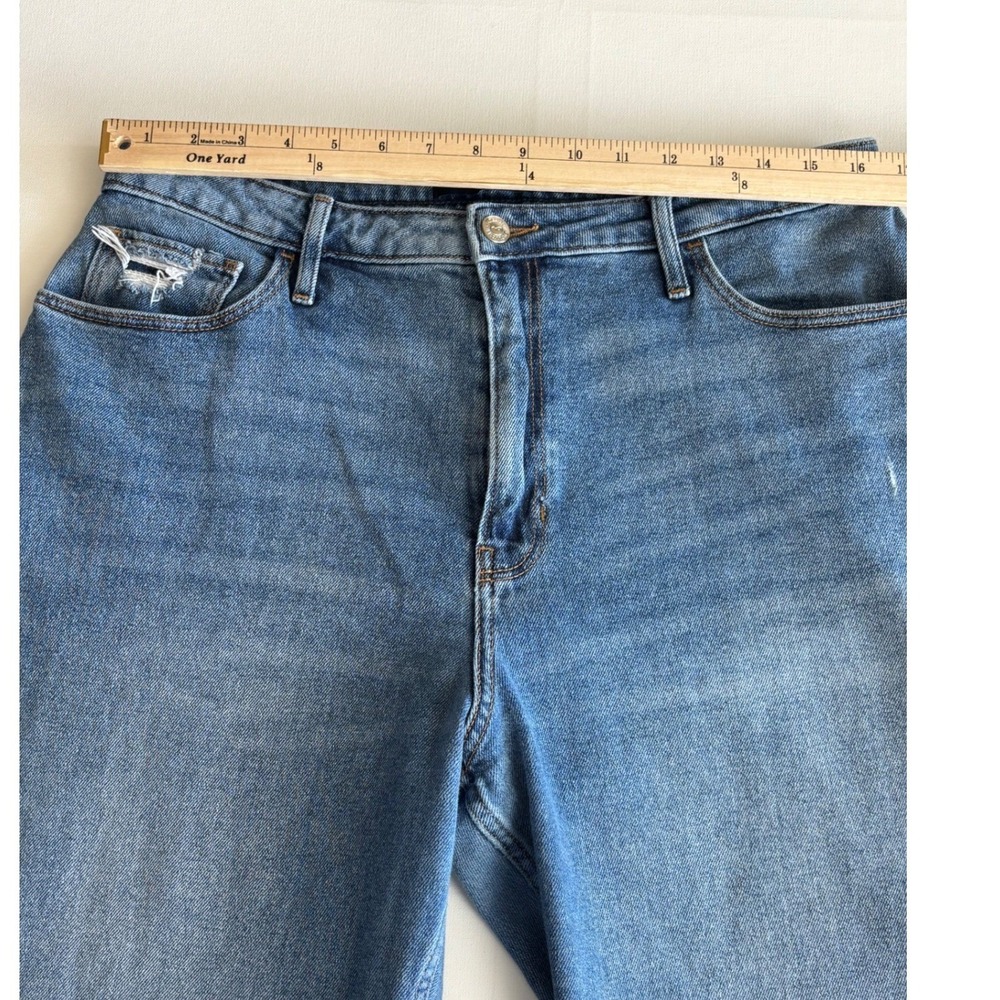 Hollister Ultra High-Rise Dad Jeans Blue Med Wash Stretch Size 15R Fits W32 L30 - Picture 6 of 11